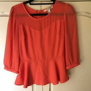 Coral blouse